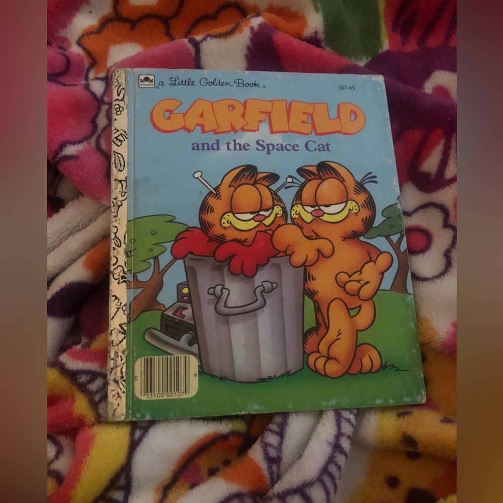 Vintage Garfield and the Space Cat Little Golden Book by Western Publishing